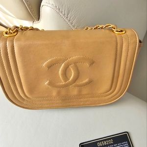 Authentic Chanel crossbody in camel color.